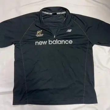 new balance 뉴발란스 블랙 하프 지퍼 T셔츠 스포츠