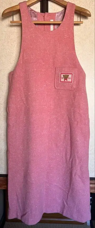 PINK HOUSE 겨울용 슬리브리스 원피스 핑크