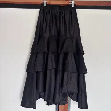 axes femme 캉캉 스커트 롱 스커트 블랙