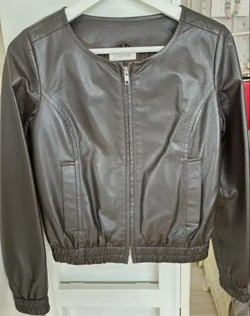 천연 가죽 다크 브라운 가죽 자켓 7호 작은 사이즈