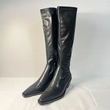 [ 미사용급 ] ZARA 롱 부츠 블랙 슬림 레그 38