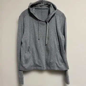 레리안 그레이 후드 부착 집업 후드티