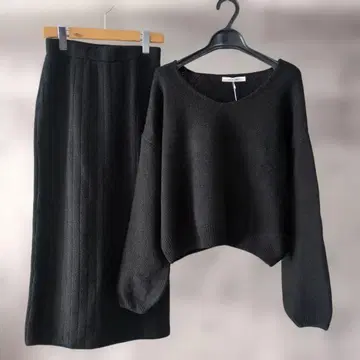 시마무라 블랙 니트 셋업