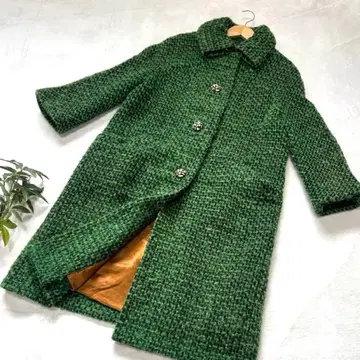 70년대 80년대 레트로 롱 코트 울 혼방 여성용