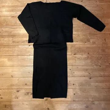 블랙 니트 셋업