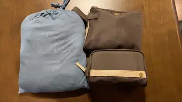 트래블 파우치 세트 (블루 브라운)