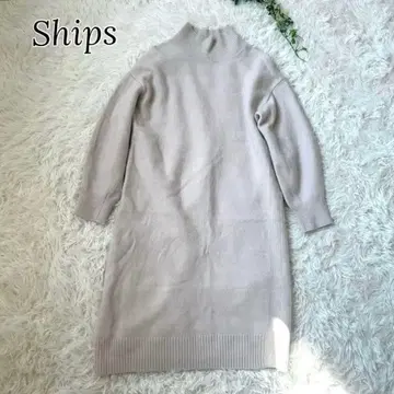 쉽스 캐시미어 울 하이넥 니트 원피스