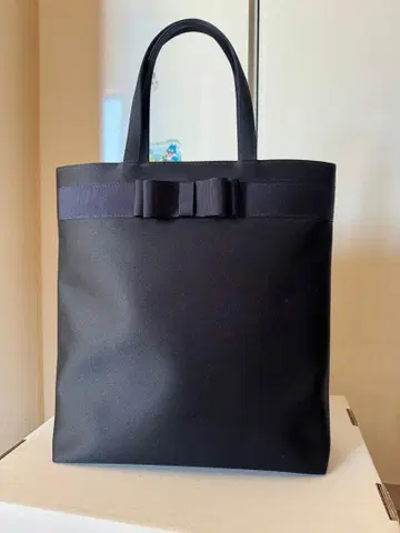 수험 토트백 네이비 서브백 발수 가공 세로형 자립백