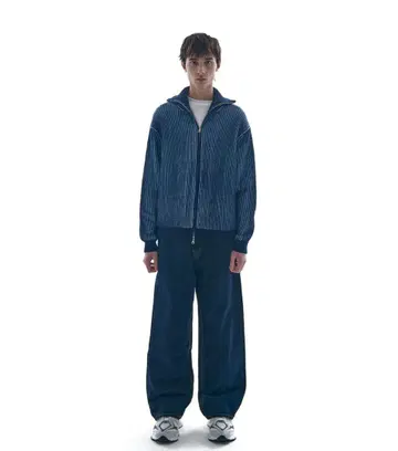 musinsa BLACK MOMENT 스트라이프 하프 지퍼 스웨트 셔츠