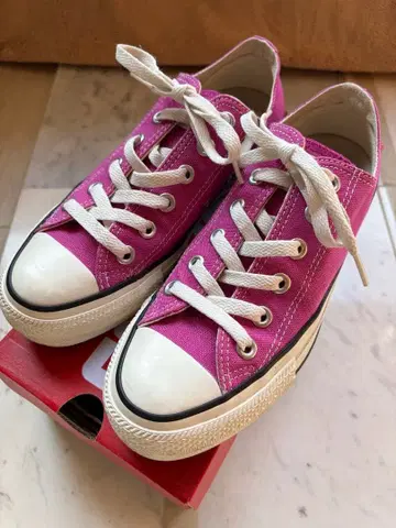 CONVERSE 올스타 핑크 23.5 로우컷 스니커즈