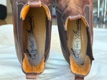 스테파노 브란키니 브라운 사이드 고어 부츠