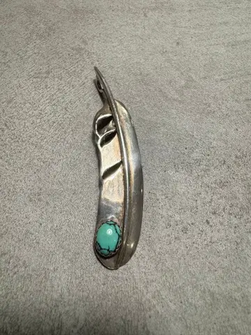 NATIVE SPIRIT 네이티브스피릿 터콰이즈 부착 실버 페더