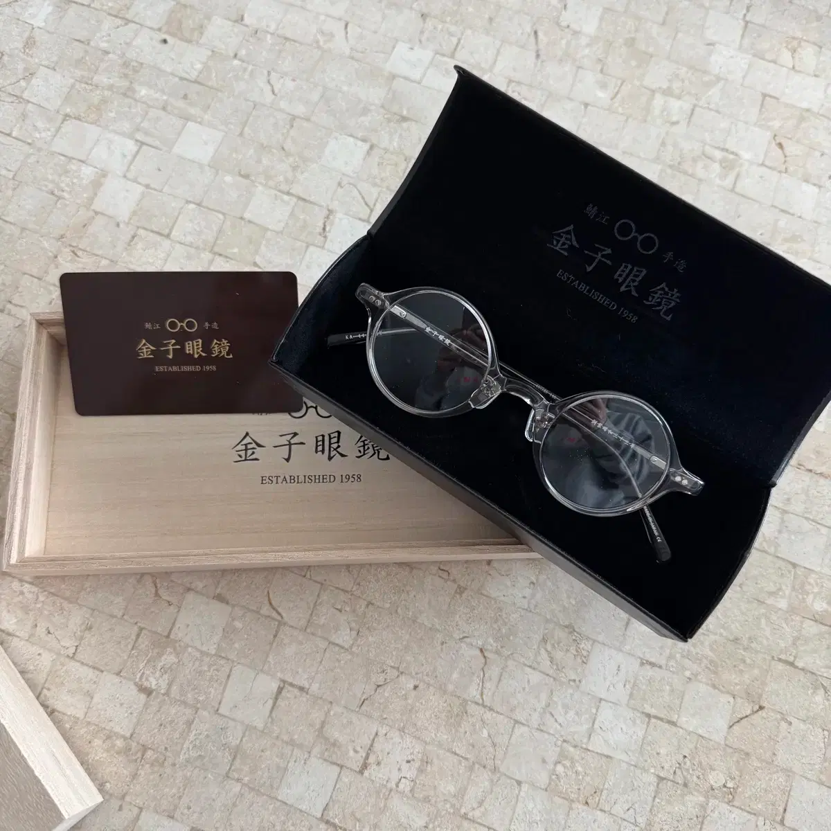 Keum Glasses KV142 Titanium Rims ATS Kaneko Optical Antique Silver