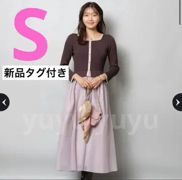 택 포함 미사용 새상품 JUSGLITTY 스퀘어 가디건 도킹 원피스 S