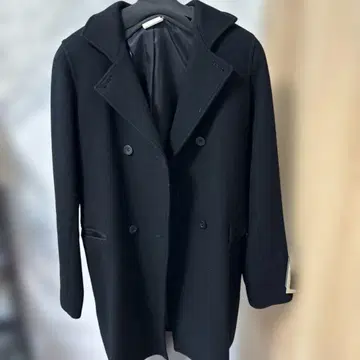 블랙 울 피코트 36