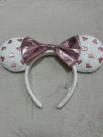 하트 무늬 리본 포함 머리띠