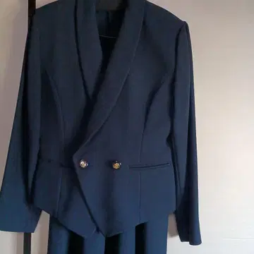 네이비 더블 브레스트 정장 세트