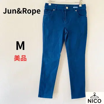 준 로페 Jun&Rope 팬츠 M 파랑 스키니 골프웨어 스트레치