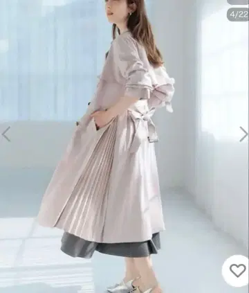 MISCH MASCH 미슈마슈 트렌치코트 사이드 플리츠