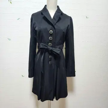 [ Rosy Future ] 블랙 롱 코트 벨트 포함