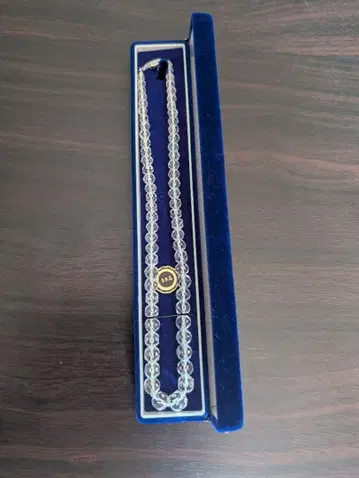 본수정 크리스탈 비즈 목걸이