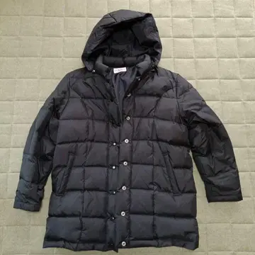 후드 부착 롱 기장 다운 자켓 블랙