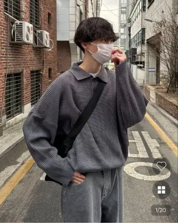 버튼 오버사이즈 니트 nugu 180CMM DAIKI