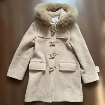 [ STUDIOUS ] 베이지 퍼(fur) 장식 더플 코트