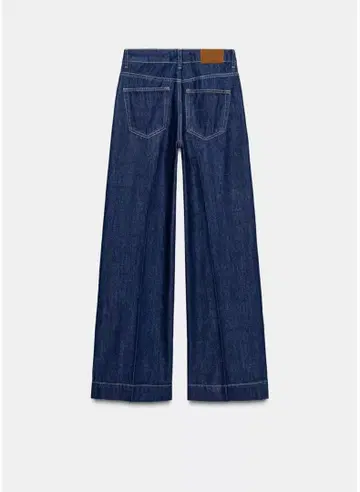 다크 데님 와이드 레그 청바지
