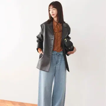 슬로브 이에나 페이크 레더 자켓