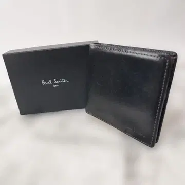 [ 새상품급 ] Paul Smith 블랙 가죽 접이식 지갑
