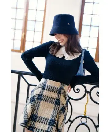 SNIDEL 로빙 체크 스커트