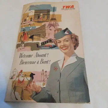 TWA 1950년대 기내 빵 안내 책자 일체