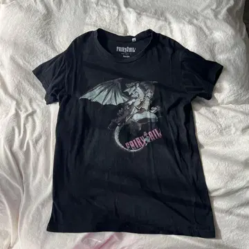 FAIRY TAIL 드래곤 T셔츠 M 블랙 애니메이션 T 페어리 테일