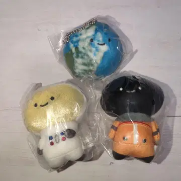 Qualia 닛코리노 우주 봉제 인형 3종 지구 우주 탐사 가챠