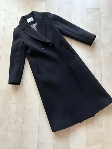 A+ 도쿄 A+Tokyo 울 체스터 롱 코트 블랙