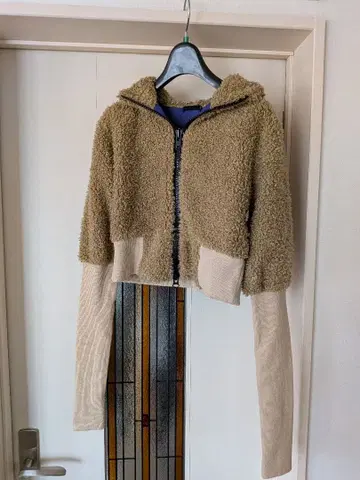 tomoki yurita 보아 숏 기장 후드 블루종