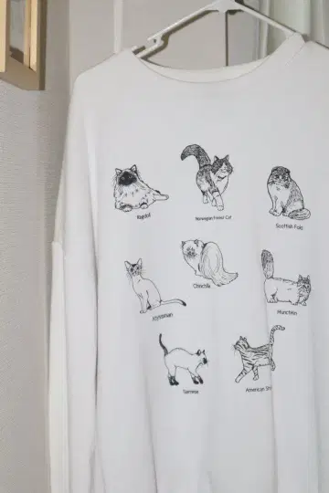 merry jenny 고양이 프린트 트레이닝복