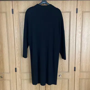 블랙 니트 원피스 모 100%