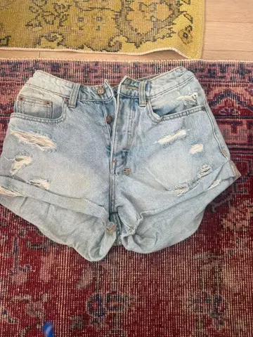 tsubi 데미지 숏 데님 23인치