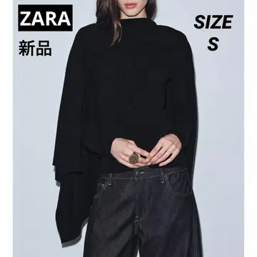 미사용 새상품 ZARA 케이프 니트 스웨터 S 사이즈