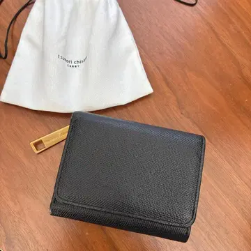 츠모리치사토 3단 폴더형 지갑 블랙