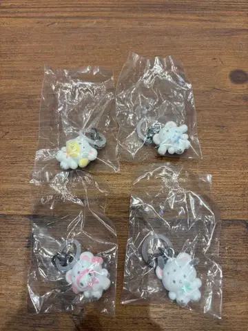 산리오 캐릭터즈 메지루시 액세서리 복슬복슬 스노우 4종