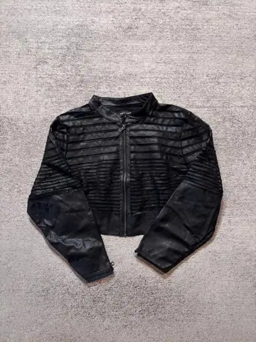 00 스켈레톤 집업 레더 재킷 그런지