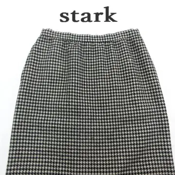 MY1697 stark 울 스커트 하운드투스 사이즈 40 백 지퍼