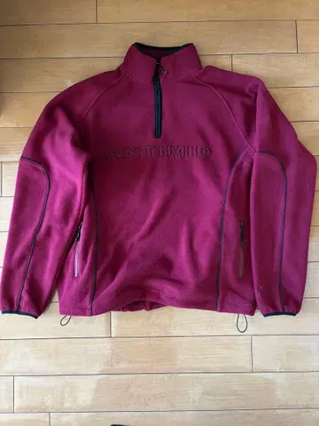 ANTIMID 마룬 하프 지퍼 플리스 자켓 Medium