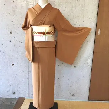 [ 자작나무 염색 ] 오시다 류이치 작 이로무지 하나몬 이중 기모노 펄톤