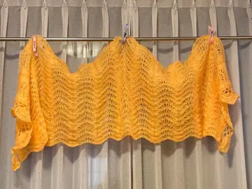 숄 스톨 핸드메이드 모헤어 털실 럭셔리 오렌지 컬러 166 45