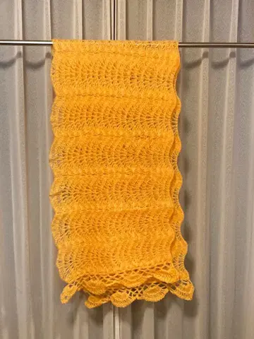 숄 스톨 핸드메이드 모헤어 털실 럭셔리 오렌지 컬러 166 45