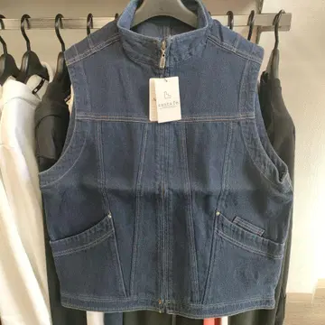 Santafe 데님 베스트 다크 블루